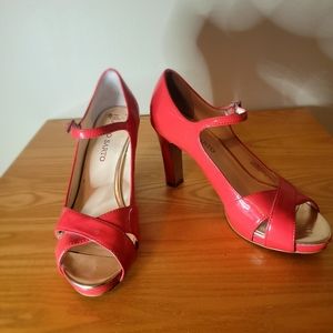 Mary Jane Peekaboo Toe Heels
